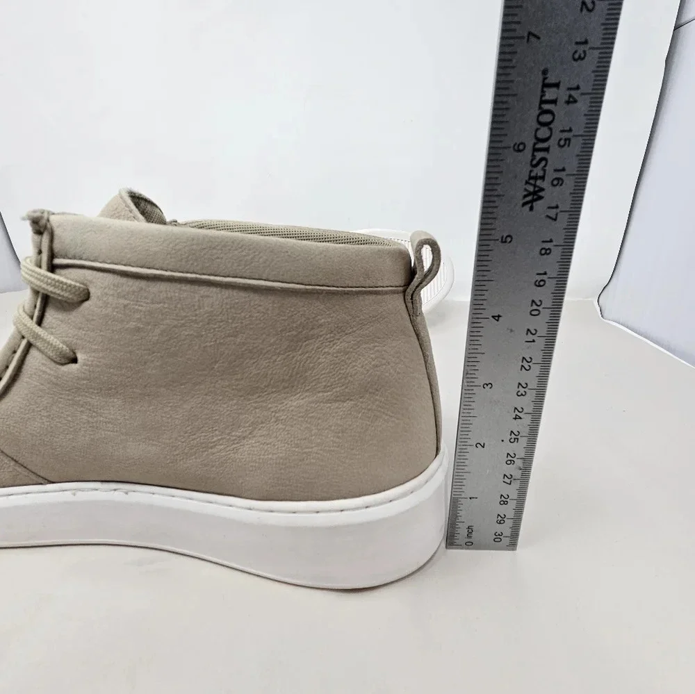 Steve Madden Men's Chukka Sneakers Sz 12 Taupe Leather Lace Up Casual Comfort
